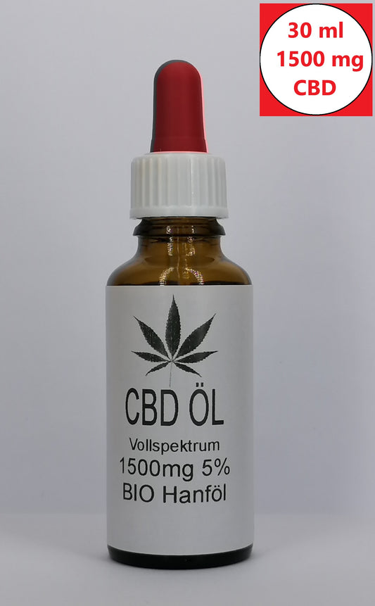 CBD BIO Hanf Öl CBD Naturextrakt PREMIUM Öl 30ml