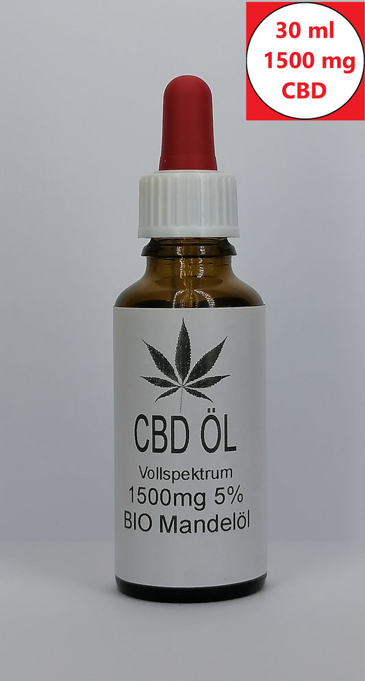 CBD BIO Mandel Öl CBD Naturextrakt PREMIUM Öl 30ml