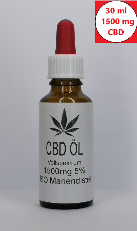 CBD BIO Mariendistel Öl CBD Naturextrakt PREMIUM Öl 30ml