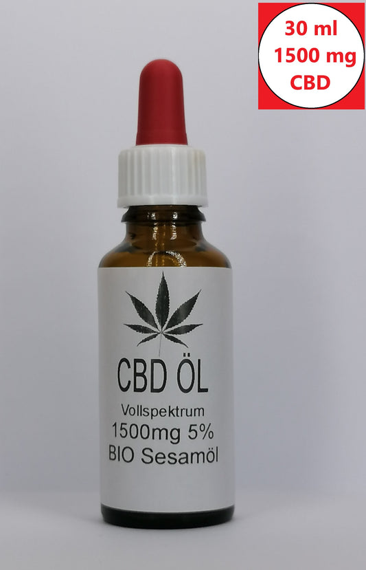 CBD BIO Sesam Öl CBD Naturextrakt PREMIUM Öl 30ml