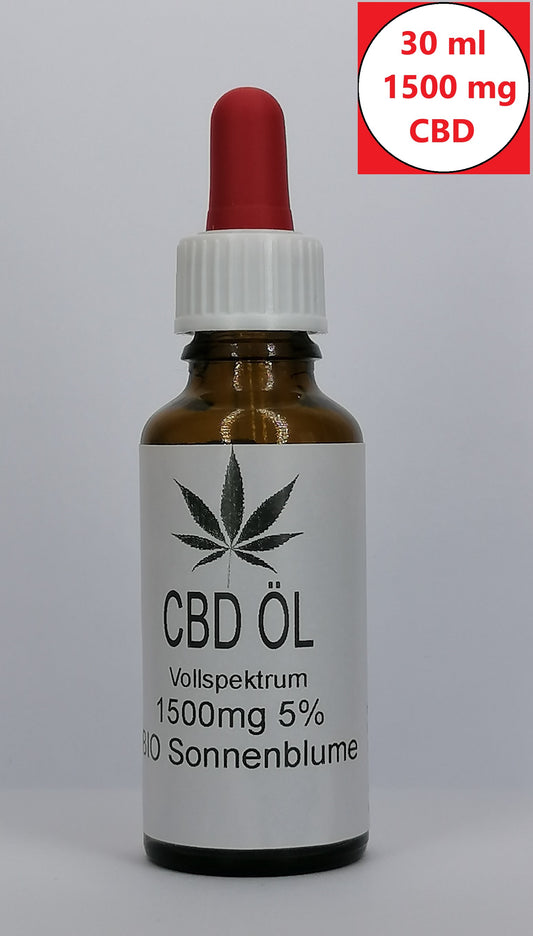 CBD BIO Sonnenblumen Öl CBD Naturextrakt PREMIUM Öl 30ml