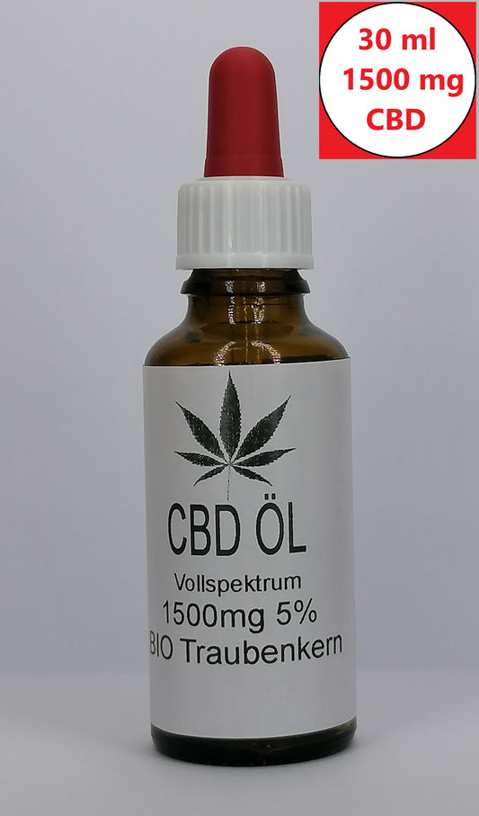 CBD BIO Traubenkern Öl CBD Naturextrakt PREMIUM Öl 30ml